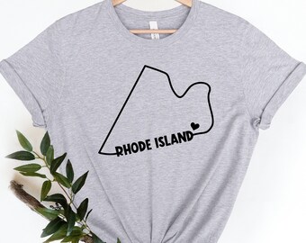 Rhode Island State Shirt, USA Staaten Shirt, Rhode Island Liebhaber Shirt, Zustand Shirt, USA Reise Shirt, Karte Silhouette, Heimatstadt Shirt