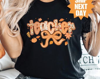 Comfort Colors® Fall Teacher Shirt, Fall Teacher Shirt, Fall Shirt For Teacher, Thanksgiving Teacher Gift, Teacher Shirt, Halloween Teacher