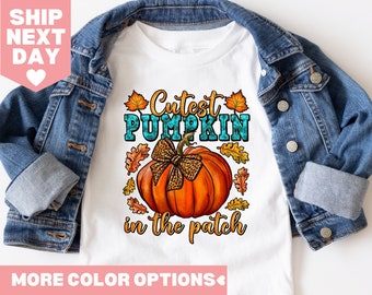 Cutest Pumpkin In The Patch Shirt, Fall Kids Shirt, Cute Pumpkin Shirt, Thanksgiving Kids Shirt, Halloween Baby Shirt, Halloween Kids Shirt