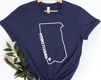 Pennsylvania State Shirt, USA States Shirt, Pennsylvania Lover Shirt, State Shirt, USA Travel Shirt, Map Silhouette,Hometown Shirt, Trip Tee