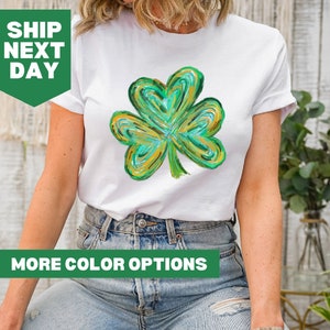 Cute St Patricks Four Leaf Clover Shirt, Shamrock Sweatshirt, Lucky Shirt, St Patrick&#39;s Day Gift, St Patty&#39;s Shirt, St Patrick&#39;s Day Shirt