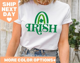 Chemise irlandaise, chemise Happy St Patricks Day, chemise Shamrock, chemise porte-bonheur, chemise irlandaise, chemise femme Saint-Patrick, chemise irlandaise femme