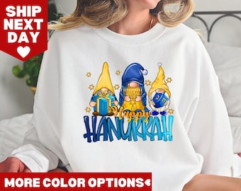 Shirt gelukkige Chanoeka, joods shirt, vakantie Chanoeka-shirt, Chanoeka-shirt, shirt joods gezegde, vakantieshirt, religieus shirt voor joods