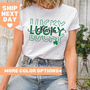 Lucky Charm Shirt, Happy St. Patricks Day Shirt, Lucky Shirt, St Patrick Shamrock Shirt, Lucy Shamrock Shirt, Irish Shirt, Leopard Shamrock