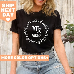 Maglietta Vergine, Maglietta Zodiaco Vergine, Maglietta Astrologia, Maglietta Segni Zodiacali, Felpa Vergine, Regalo Vergine, Regalo Segni Zodiacali, Maglietta Oroscopo immagine 1