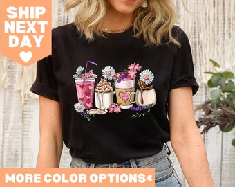 Camiseta fofa de café para mãe, camiseta para o dia das mães, camiseta para mamãe, presente para o dia das mães, camiseta para amantes de café, camiseta para a vida de mãe, presente para novas mães, camisetas para café