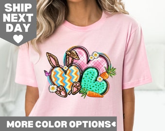 Chemise lapin de Pâques, chemise de Pâques, jolie chemise de Pâques, chemise lapin, chemises de Pâques pour femme, chemise lapin de Pâques, chemise de Pâques pour tout-petit