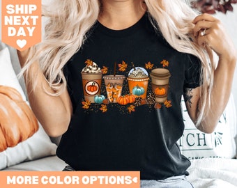 Fall Coffee Shirt, Cute Fall Shirt, Coffee Lover Shirt, Thanksgiving Shirt, Pumpkin Spice Shirt, Hot Coffee Shirt, Cute Halloween Shirt