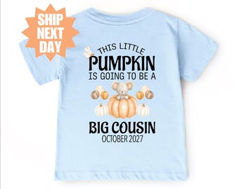 Big Cousin Pumpkin Shirt, Promoted To Big Cousin Shirt, Big Cousin To Be Shirt, Fall Pregnancy Announcement Shirt, New Big Cousin Shirt