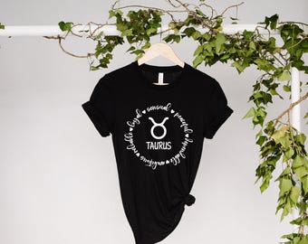 Chemise taureau, chemise zodiaque taureau, chemise astrologie, chemise signes du zodiaque, sweat-shirt taureau, cadeau taureau, cadeau signes du zodiaque, chemise horoscope