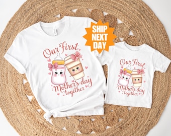 Our First Mothers Day Shirt, Mothers Day Matching Outfit, Mommy and Me Shirt, New Mom Shirt, Mothers Day Gift, Baby Reveal Shirt, Mom Shirt
