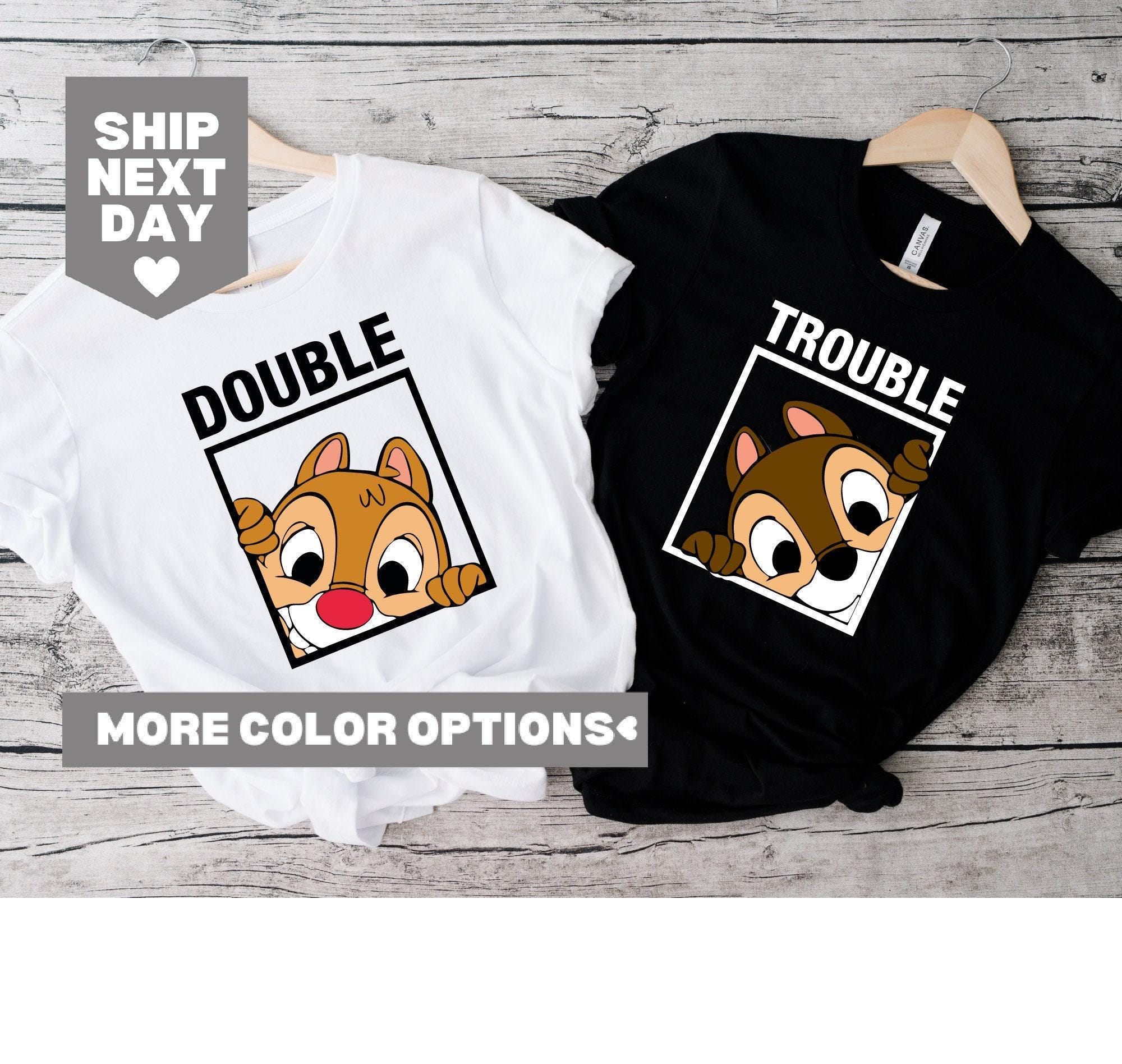 Chip and Dale Shirt, Double Trouble Shirt, Disney Couple Shirts, Disney Family Shirts, Disney Halloween Shirt, Disney Matching Shirt