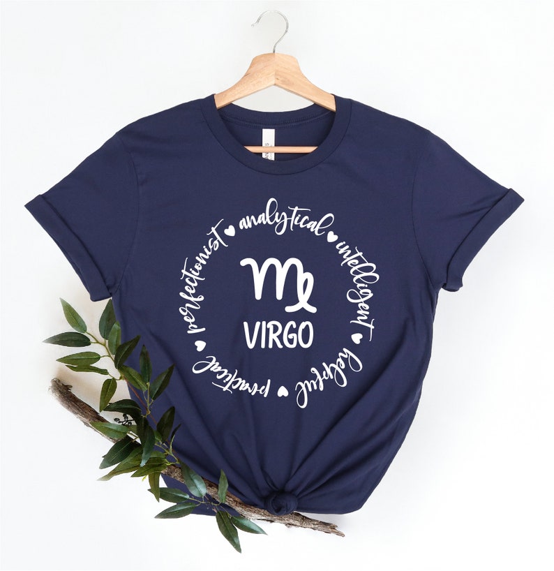 Maglietta Vergine, Maglietta Zodiaco Vergine, Maglietta Astrologia, Maglietta Segni Zodiacali, Felpa Vergine, Regalo Vergine, Regalo Segni Zodiacali, Maglietta Oroscopo immagine 4