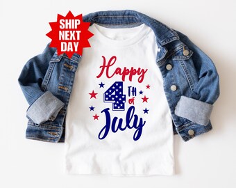 Gelukkig 4 juli-shirt, 4 juli-shirt, patriottisch shirt, Independence Day-shirt, Kids 4th of July, Freedom-shirt, Fourth Of July-shirt