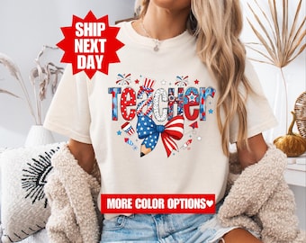 4th of July Teacher Shirt, Fourth Of July Shirt, Independence Day Teacher Shirt, Teacher Shirt, 4th Of July Teacher Gift, USA Teacher Shirt