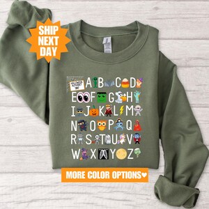 Halloween Teacher Shirt, Halloween Alphabet Shirt, Funny Halloween Teacher Shirt, Halloween Teacher Gift, Kindergarten Teacher Shirt image 3