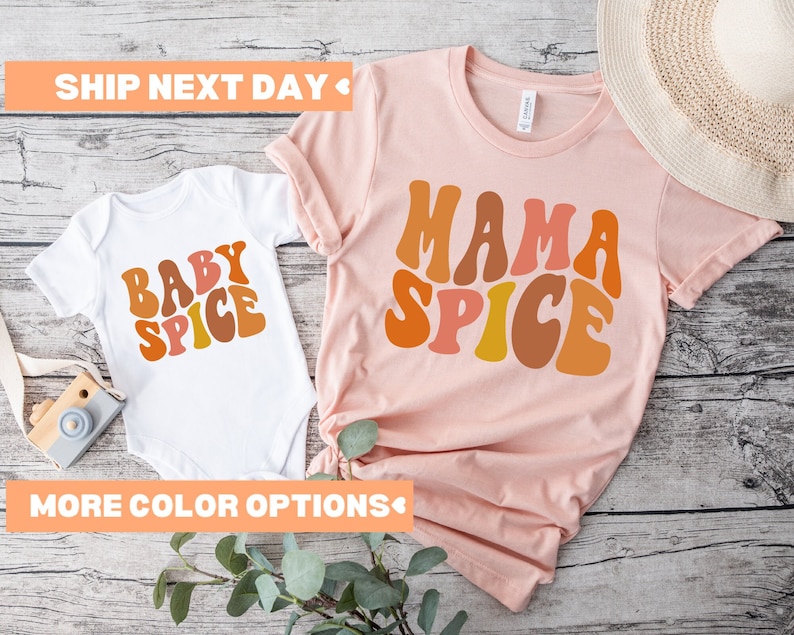 Mama Spice and Baby Spice Shirt, Thanksgiving Mommy and Me Shirt, Mom and Baby Shirt, Matching Mommy and Me Halloween Shirt, 2022 Halloween 