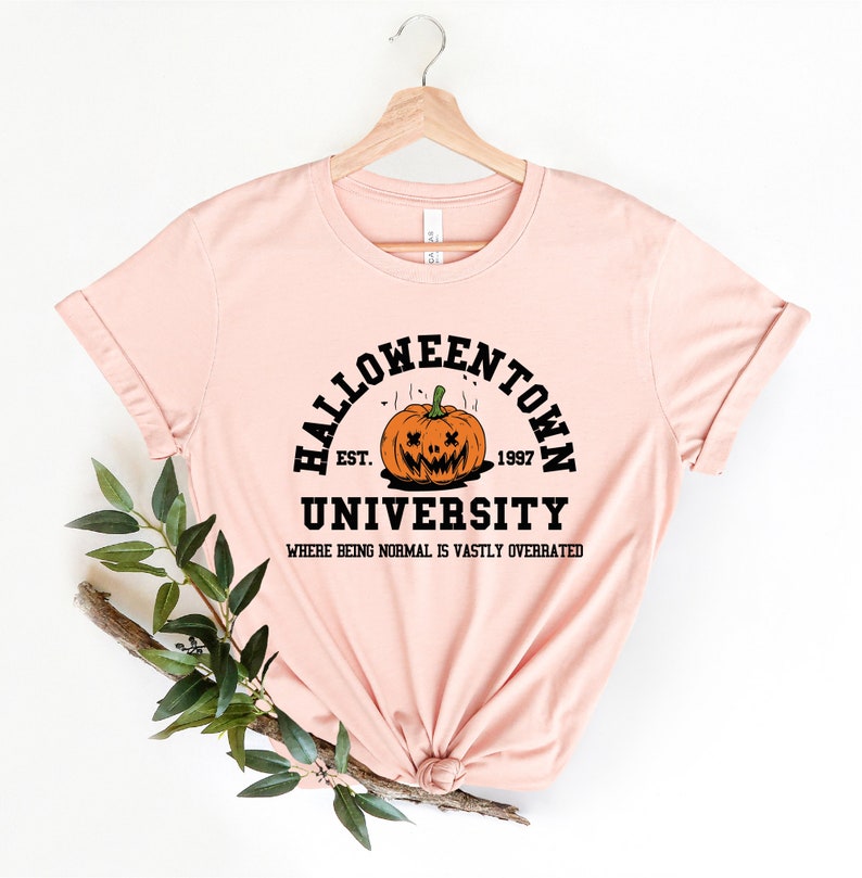 Bluzy szkolne na Halloween, koszulka uniwersytecka Halloweentown, zabawne bluzy jesienne, koszulka na Halloween, koszulka na imprezę Halloween, koszulka Vintage Halloween zdjęcie 5
