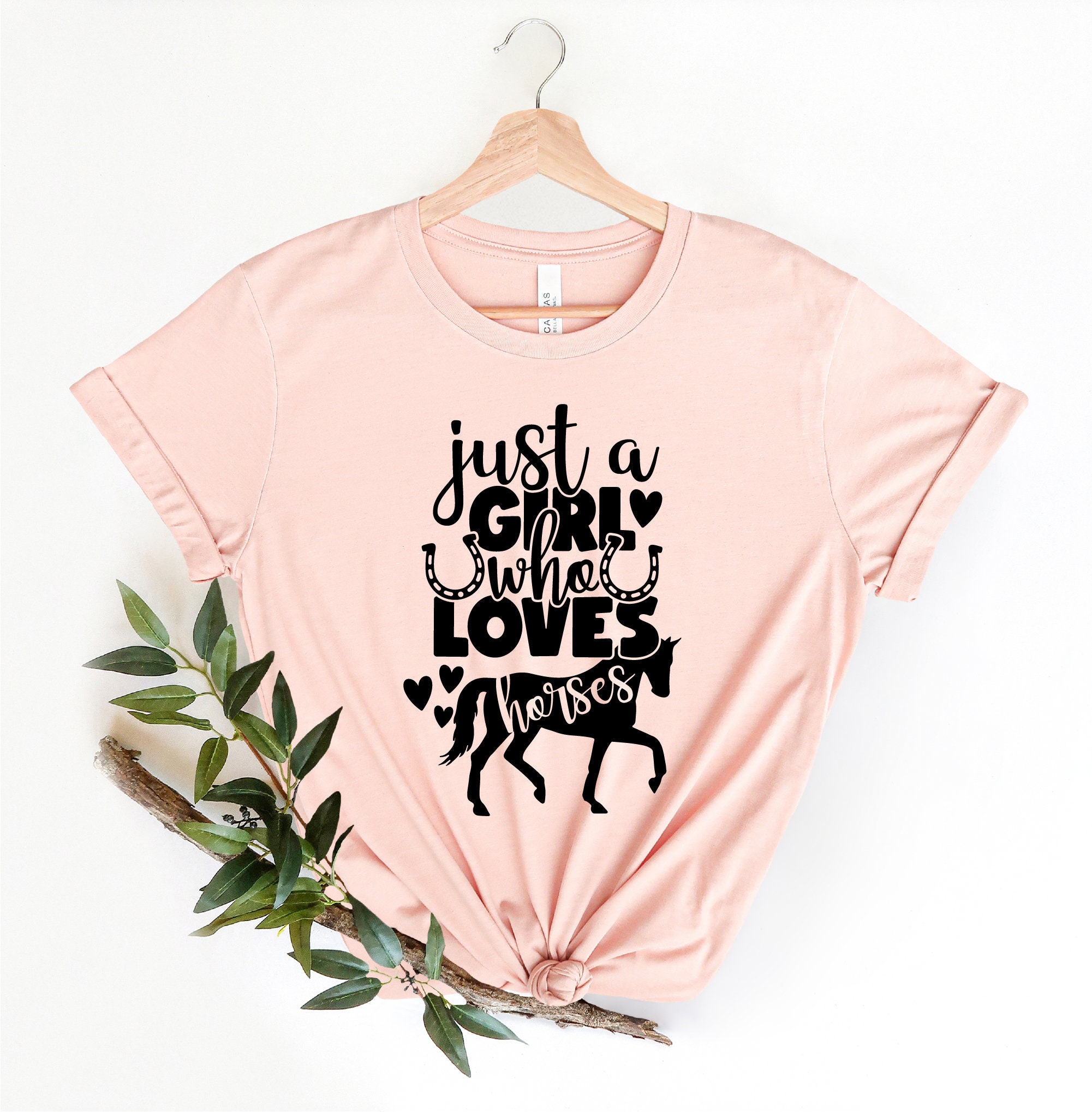 Discover Just a Girl Who Loves Horses, Horse Girl, Horse Riding, Animal Lover Shirt, Horse Shirt, Horse Lover Shirt, Cute Farm Shirt, Girl Shirt