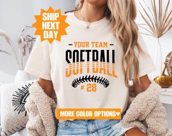 Custom Softball Sweatshirt, Personalized Softball T-Shirt, Softball Sweatshirt, Softball Team Name Sweatshirt, Softball Game Day Hoodie
