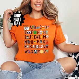 Halloween Teacher Shirt, Halloween Alphabet Shirt, Funny Halloween Teacher Shirt, Halloween Teacher Gift, Kindergarten Teacher Shirt image 4