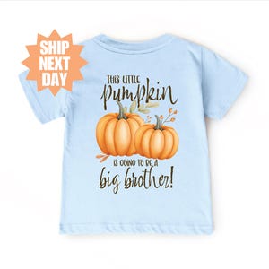 Camiseta de calabaza de Gran Hermano, camiseta de &quot;Ascendido a Gran Hermano&quot;, camiseta de &quot;Futuro Gran Hermano&quot;, camiseta de anuncio de embarazo de otoño, camiseta de &quot;Nuevo Gran Hermano&quot;