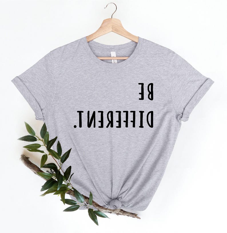 Be Anders, lustiges Shirt, sarkastisches Shirt, lustiges Slogan Shirt, freches Shirt, Geschenk für sie, Shirts für Frauen, grafisches T-Shirt, inspirierendes Shirt Bild 3
