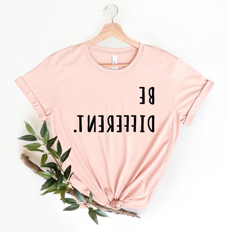 Be Anders, lustiges Shirt, sarkastisches Shirt, lustiges Slogan Shirt, freches Shirt, Geschenk für sie, Shirts für Frauen, grafisches T-Shirt, inspirierendes Shirt Bild 2