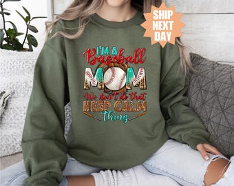 Sweatshirt honkbal moeder, hoodie Baseball Mama, Sweatshirt Game Day Mom, Hoodie Baseball Game Day, cadeau voor Baseball Mama, Sports Mama Gift