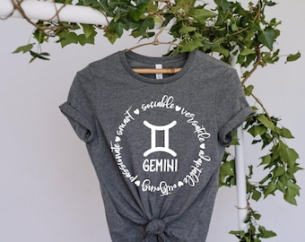 Gemini Shirt, Gemini Zodiac Shirt, Astrology Shirt, Zodiac Signs Shirt, Gemini Sweatshirt, Gemini Gift, Zodiac Signs Gift, Horoscope Shirt