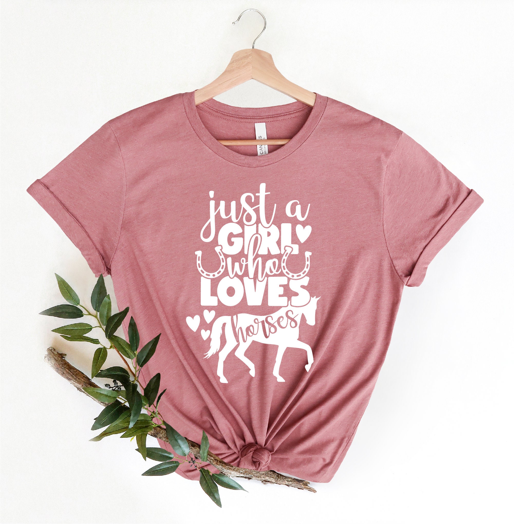 Discover Just a Girl Who Loves Horses, Horse Girl, Horse Riding, Animal Lover Shirt, Horse Shirt, Horse Lover Shirt, Cute Farm Shirt, Girl Shirt