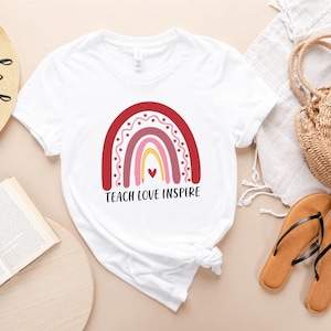Teach Love Inspire Shirt, Teacher Shirt, Inspirational Teacher Shirt, Back To School Shirt, First Grade Teacher Shirts, Teacher Appreciation