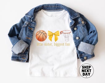 Basketball Sister Shirt, Little Sister Basketball Shirt, Basketball Game Day Shirt, Basketball Biggest Fan Shirt, Basketball Lover Tee