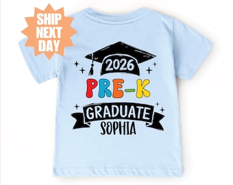 Custom Pre-K Graduation Shirt, Pre-K Graduation Shirt, Cute Pre-K Shirt, Last Day Of School Shirt, Kids Graduation Shirt, Class of 2026 Tee