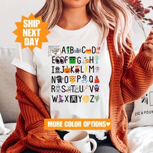 Halloween Teacher Shirt, Halloween Alphabet Shirt, Funny Halloween Teacher Shirt, Halloween Teacher Gift, Kindergarten Teacher Shirt image 5