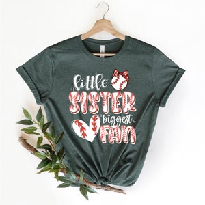 Baseball Sister Shirt, Little Sister Baseball Shirt, Baseball Game Day Shirt, Baseball Lover Tee, Baseball Biggest Fan Shirt, Baseball Shirt image 5