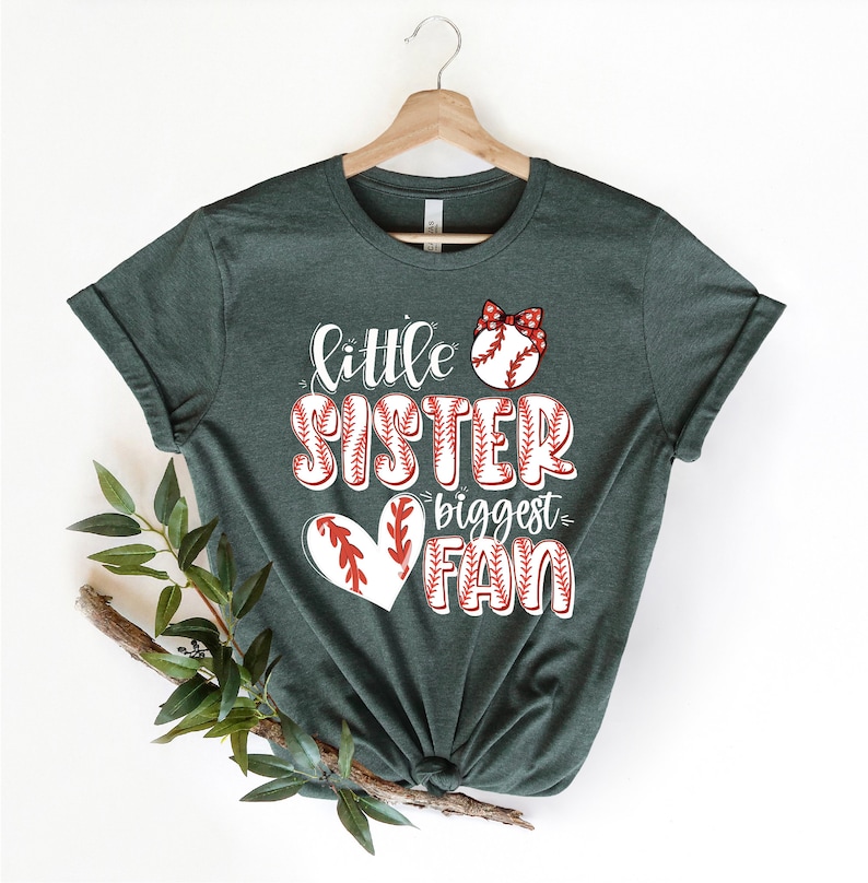 Baseball Sister Shirt, Little Sister Baseball Shirt, Baseball Game Day Shirt, Baseball Lover Tee, Baseball Biggest Fan Shirt, Baseball Shirt image 5