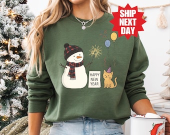 Snowman Shirt, Happy New Year Shirt, Snowman Sweatshirt, New Year 2026 Shirt, New Year Crew Shirt, Hello 2026 Shirt, New Year's Eve Shirt