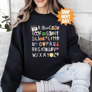 Halloween Teacher Sweatshirt, Halloween Alphabet Sweatshirt, Kindergarten Teacher Sweatshirt, Elemeno Sweatshirt, Funny Halloween Sweatshirt image 5
