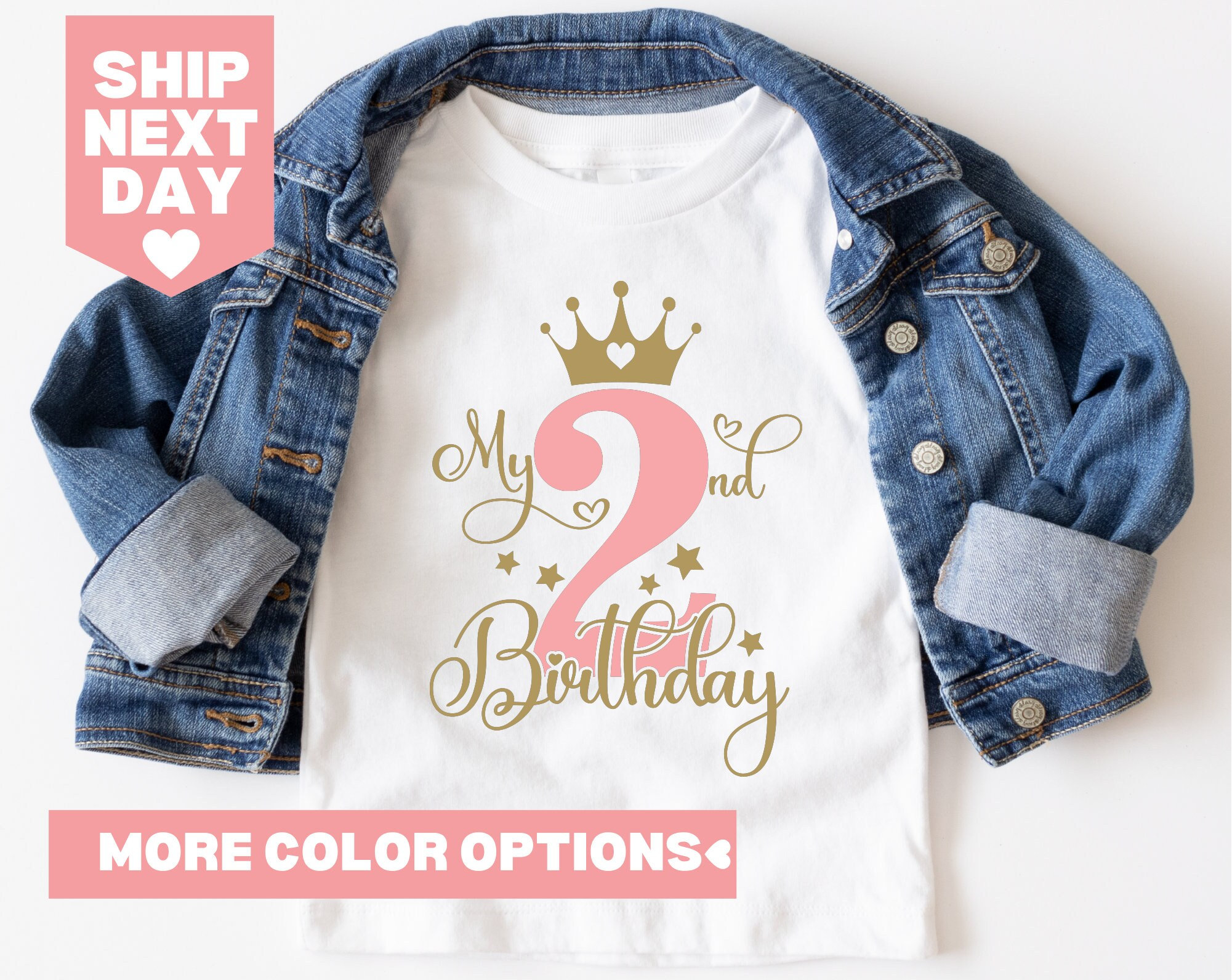 2nd birthday top girl shirt