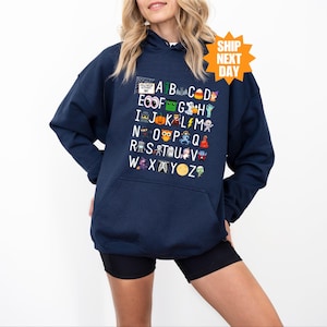 Halloween Teacher Sweatshirt, Halloween Alphabet Sweatshirt, Kindergarten Teacher Sweatshirt, Elemeno Sweatshirt, Funny Halloween Sweatshirt image 4