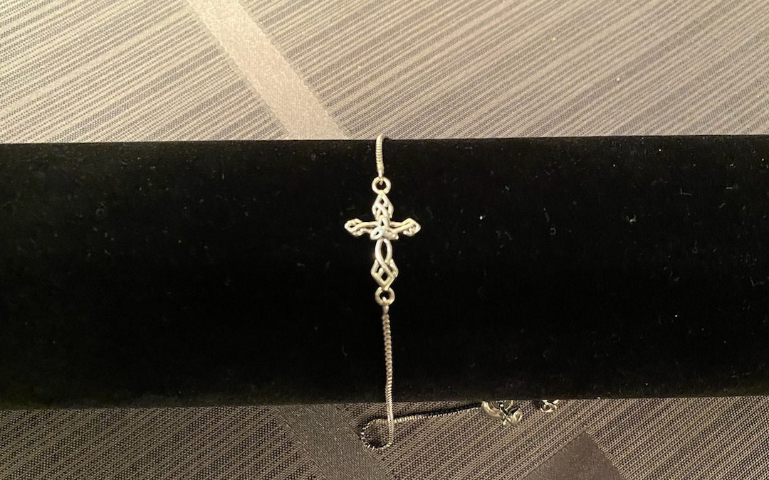 Celtic Cross Adjustable Bracelet Etsy