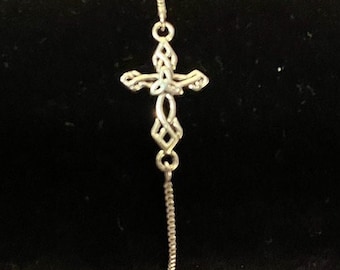 Celtic Cross Adjustable Bracelet