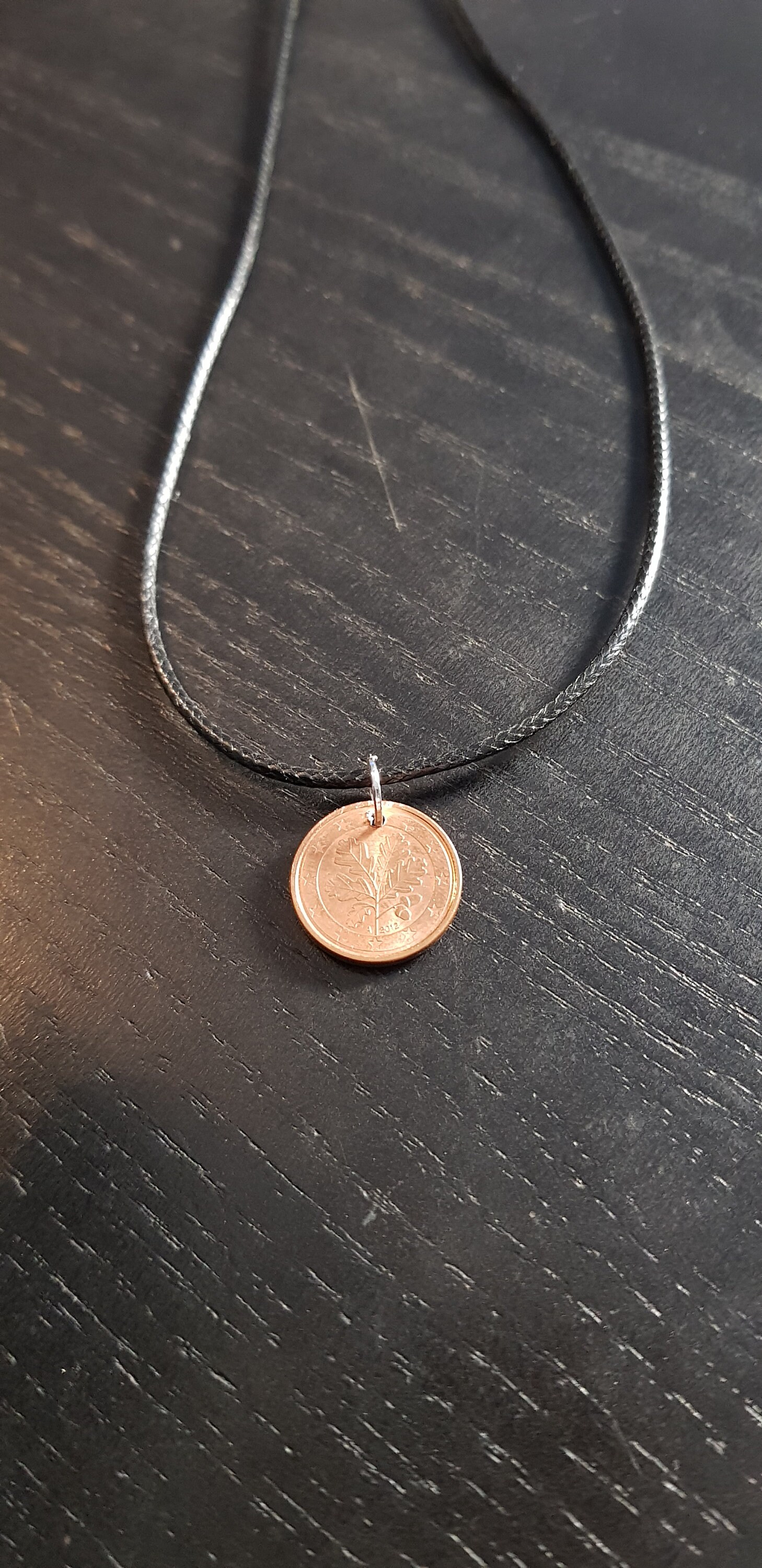 Necklace Coin 1 Cent Germany Lucky Cent Lucky Coin 45 50 Cm Fine