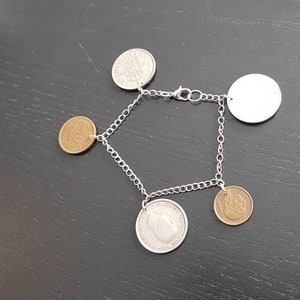 Bracciale moneta 1954 18 cm monete vere