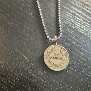 Bal ketting munt Costa Rica 25 Centimos 1935 60 cm
