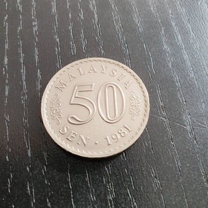 Malaysia 50 Sen 1981 Coin Parliament Building Cleaned