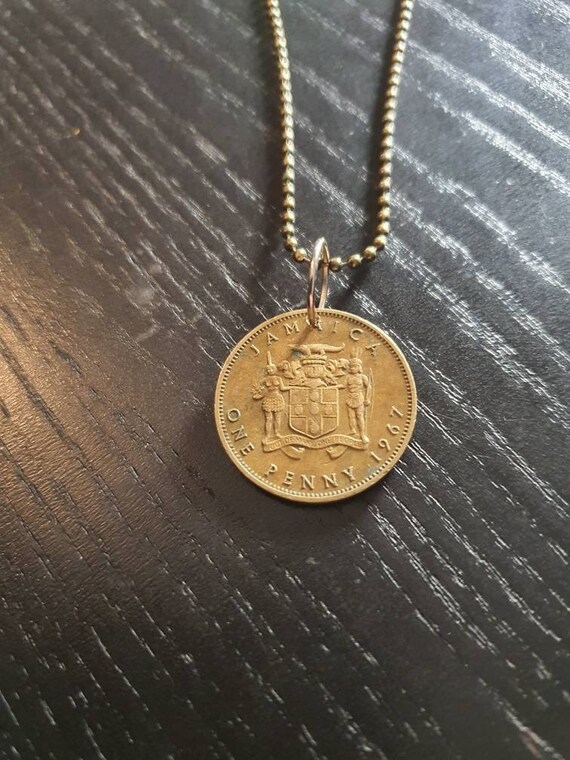 Necklace Coin 1 Cent Germany Lucky Cent Lucky Coin 45 50 Cm Fine