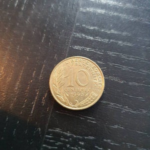 10 Centimes Francia Moneda coleccionable Elegir AñoGigtar Hogar BRICOLAJE Tendencia minimalista Día de las Madres Día del Padre San Valentín