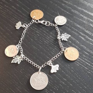 Armband Münze Trinidad und Tobago 18cm aus echten Münzen